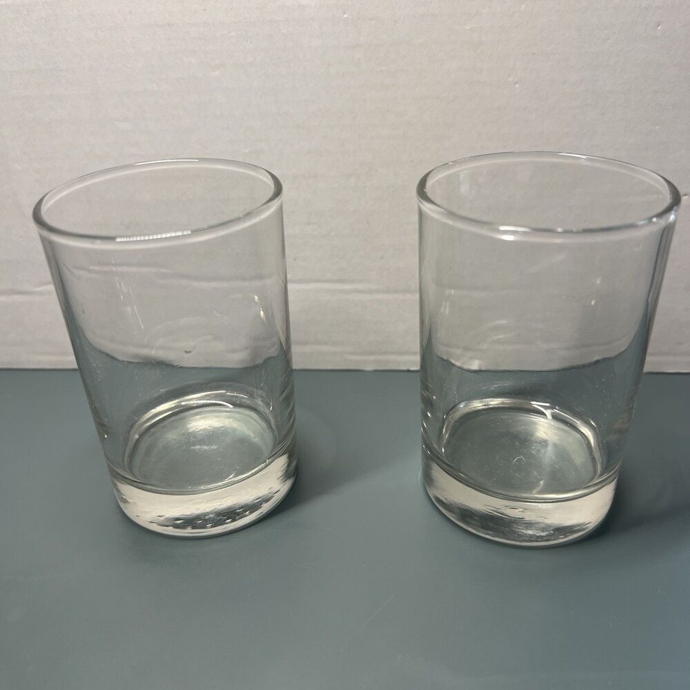 2 Vintage Libbey Heavy Base Rocks Glasses Old Fashioned Tumbler 3.75"